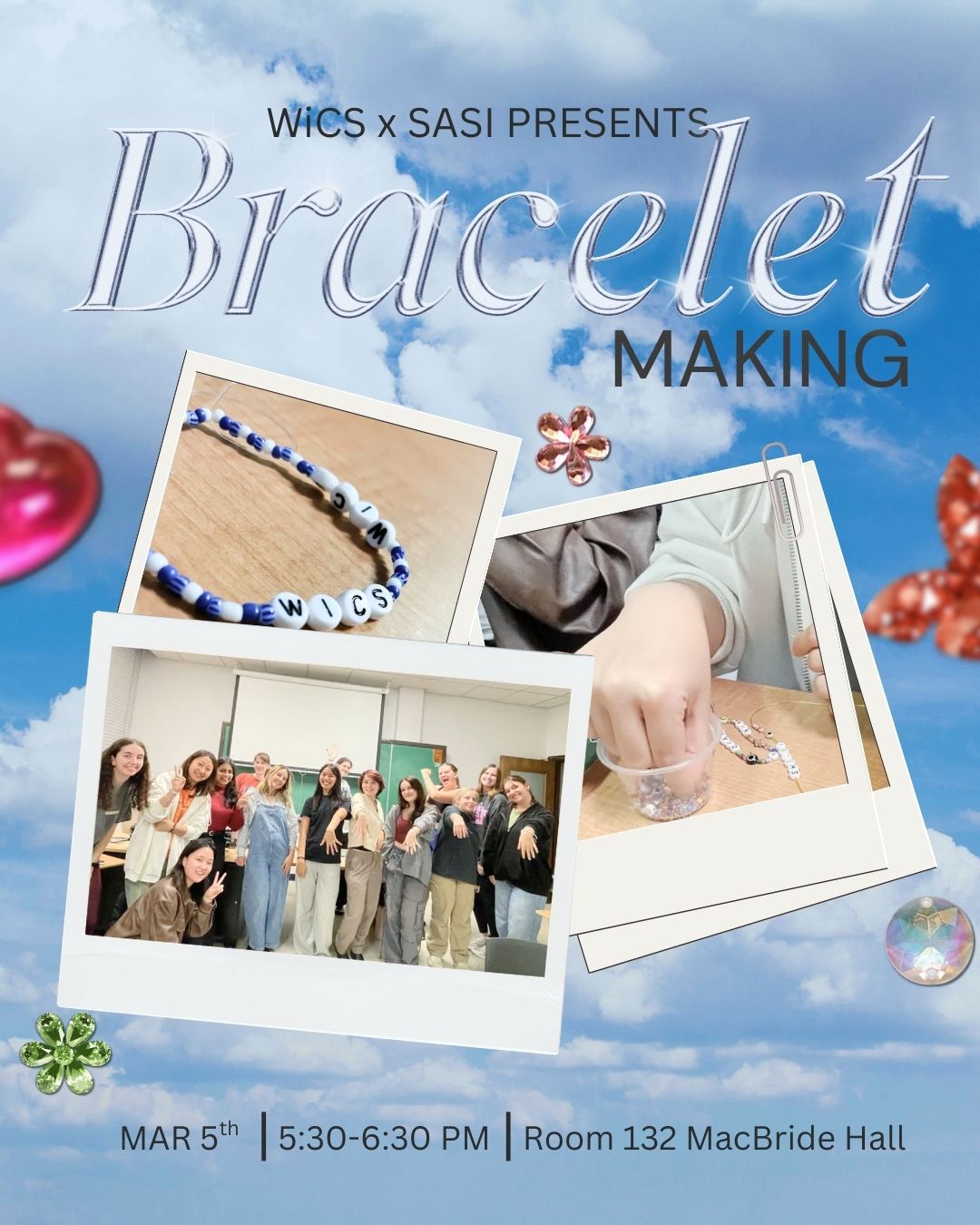 Bracelet Making with Sexual Assault Survivors at Iowa (SASI) - March 5th - 5:30-6:30 @ 132 MH
