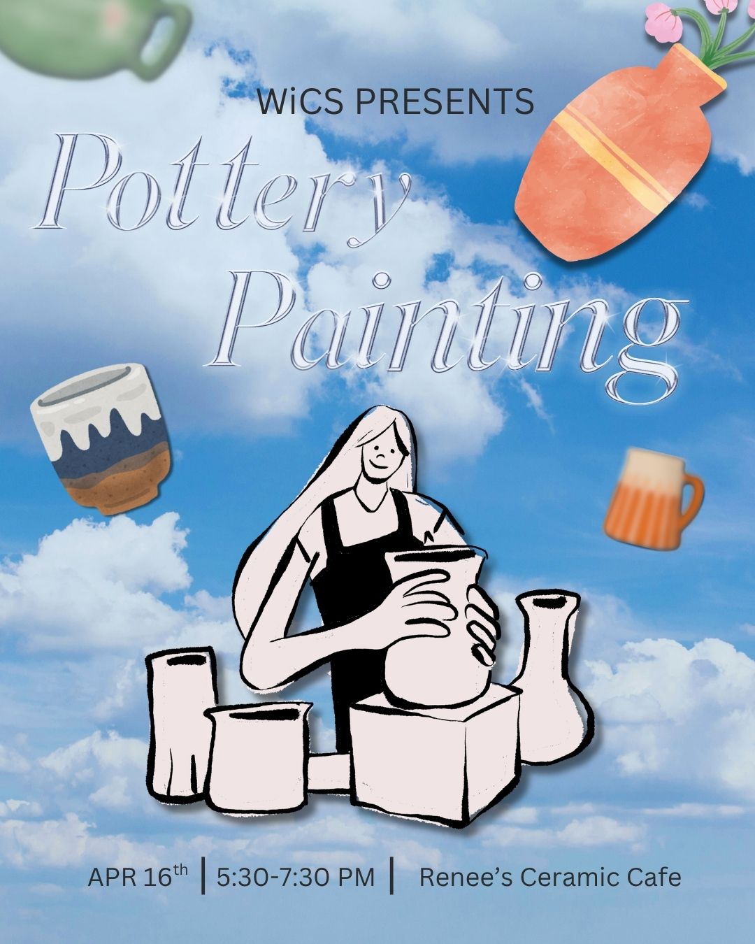 Pottery Painting - April 16th - 5:30-7:30 @ Renee's Ceramic Cafe