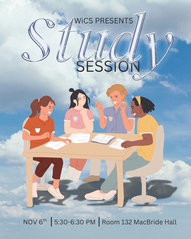 Study Session - November 6th - 5:30-6:30 @ 132 MH